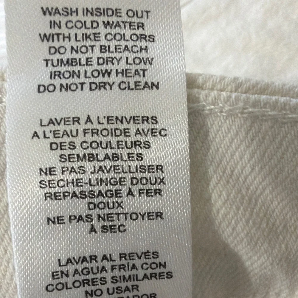 Good American  Palazzo Crop White High Rise Wide Leg Jeans 10 GWPC046PT - Picture 15 of 16